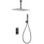 Conjunto de ducha termostático empotrado Sassari Black gun metal de Imex